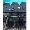 Set tavolo Rio 210 con 8 sedie Net Relax Antracite
