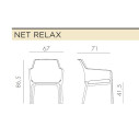 Set tavolo Rio 210 con 8 sedie Net Relax Dimensioni Sedia Net Relax