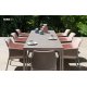 Set tavolo Rio 210 con 8 sedie Net Relax Tortora Cuscino Shell