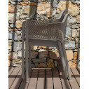 Set tavolo Rio 140 Extensible Tortora con 6 sedie Net Tortora Nardi 