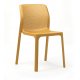 Set Tavolo Rio 140 con 6 sedie bit dettaglio sedia Bit senape