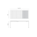 Set tavolo Tevere 147 Extensible con 6 Tiberina Bistrot Nardi dimensioni