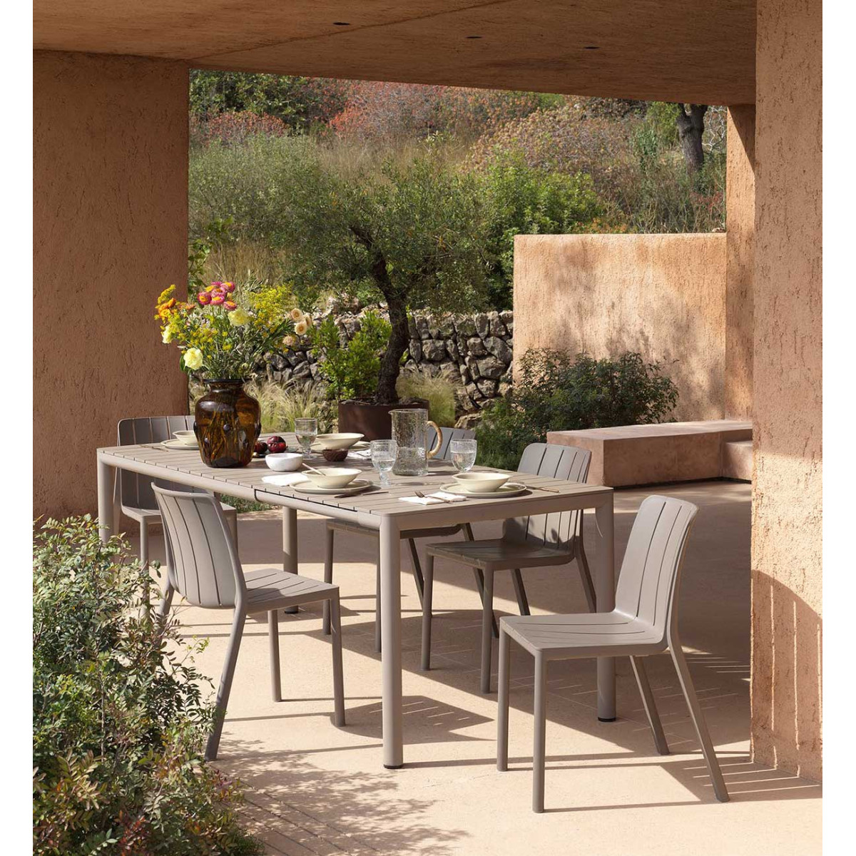 Set tavolo Tevere 147 Extensible con 6 Tiberina Bistrot