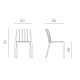 Set tavolo Tevere 147 Extensible con 8 Tiberina Bistrot Nardi dimensioni