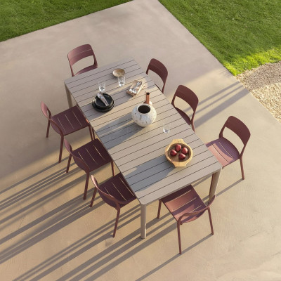 Set tavolo Tevere 147 Extensible con 8 Cassia Bistrot