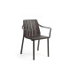 Set tavolo Tevere 147 Extensible con 8 Tiberina Armachair Nardi terra