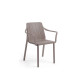 Set tavolo Tevere 147 Extensible con 8 Tiberina Armachair Nardi tortora