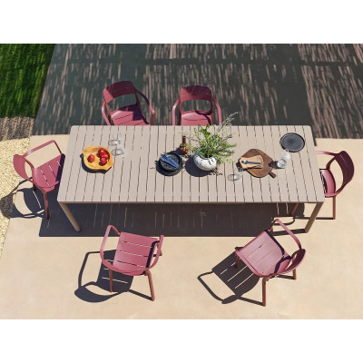 Set tavolo Tevere 210 Extensible con 6 Cassia Armachair