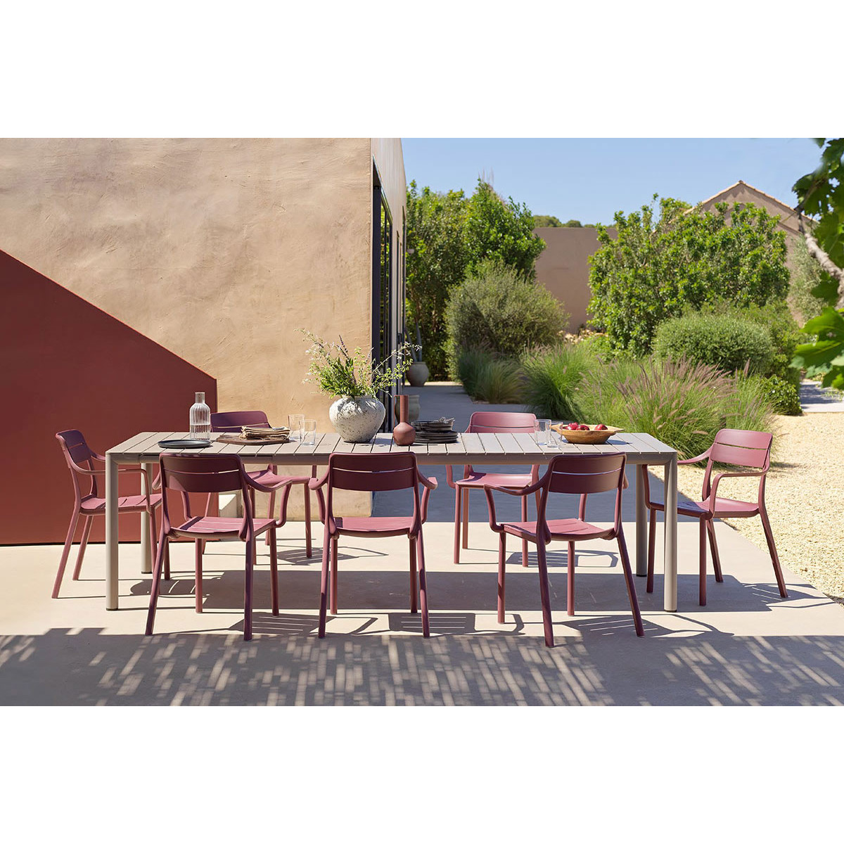 Set tavolo Tevere 210 Extensible con 8 Cassia Armachair