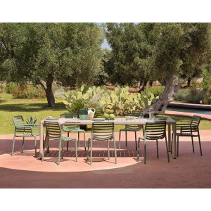 Set tavolo Tevere 210 Extensible con 8 Doga Armchair