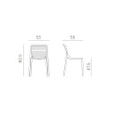 Set tavolo Tevere 210 Extensible con 6 Doga Bistrot Nardi dimensioni