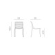 Set tavolo Tevere 210 Extensible con 6 sedie Doga Bistrot Nardi dimensioni