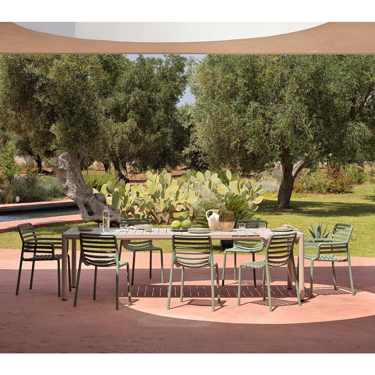 Set tavolo Tevere 210 Extensible con 8 Doga Bistrot