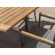 Set Tavolo Timber 156/214 con 4 poltroncine Timber dettaglio