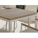 Set Tavolo Timber 156/214 con 4 poltroncine Timber dettaglio