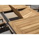 Set Tavolo Timber 156/214 con 4 poltroncine Timber dettaglio