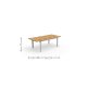 Set Tavolo Timber 156/214 con 4 poltroncine Timber dimensioni tavolo