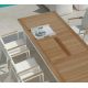 Set Tavolo Timber 200 con Poltroncine Timber dettaglio