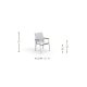 Set Tavolo Timber 156 con Poltroncine Timber dimensioni poltrona