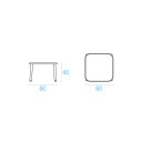 Emu Set Yard divano con 2 poltrone lounge e tavolino 60x60 dimensioni