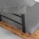 Set Zalika divano angolare 5 posti e tavolo in legno massello di acacia FSC 100% dettaglio