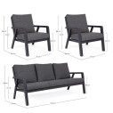 Set3 Salotto Truman antracite Bizzotto dimensioni