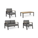 Set4 Salotto Belmar antracite Bizzotto vista