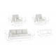 Set4 Salotto c-c Baltic bianco yk11 Bizzotto dimensioni