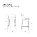 Sgabello Agata T7292S Tonin Casa dimensioni