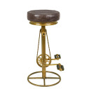 Sgabello bar Cycle oro H 80 Bizzotto vista