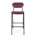 Sgabello bar Debbie bordeaux vintage Bizzotto vista