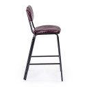 Sgabello bar Debbie bordeaux vintage Bizzotto vista