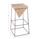 Sgabello bar Prismy H 70 Bizzotto dimensioni
