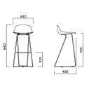 Sgabello bar Pure Loop Mini Dandy Infiniti Design dimensioni