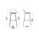 Sgabello Pure Loop Mini 4 gambe Bar Infiniti Design dimensioni