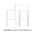 Sgabello Bayo CB/1985 Connubia dimensioni