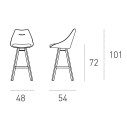 Sgabello Bilbao Plus Twist Target Point dimensioni