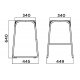 Sgabello Bobo Kitchen Infiniti Design dimensioni