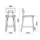 Sgabello cucina Porta Venezia Infiniti Design dimensioni