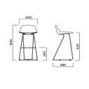 Sgabello Pure Loop Mini Dandy Kitchen Infiniti Design dimensioni