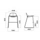 Sgabello Pure Loop Mini Rod Kitchen Infiniti Design dimensioni