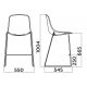 Pure Loop Mono sgabello cucina Infiniti Design dimensioni
