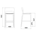 Settesusette sgabello cucina Infiniti Design dimensioni