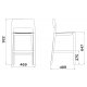 Settesusette sgabello cucina Infiniti Design dimensioni