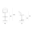 Sgabello Denver Round Target Point dimensioni
