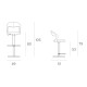 Sgabello Denver Round Target Point dimensioni