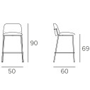 Sgabello Easy Target Point dimensioni