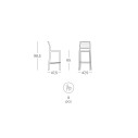 Sgabello Emi H.65 Scab Design Dimensioni
