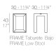 Sgabello Frame Vondom dimensioni