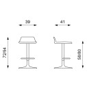 Sgabello Fred OM/175/N Stones dimensioni